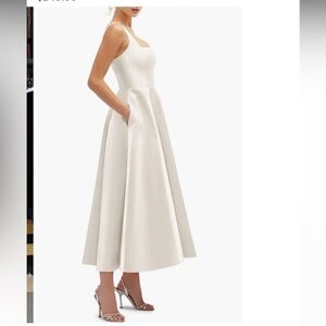 Square Neck Sateen Midi Gown Dessy Collection